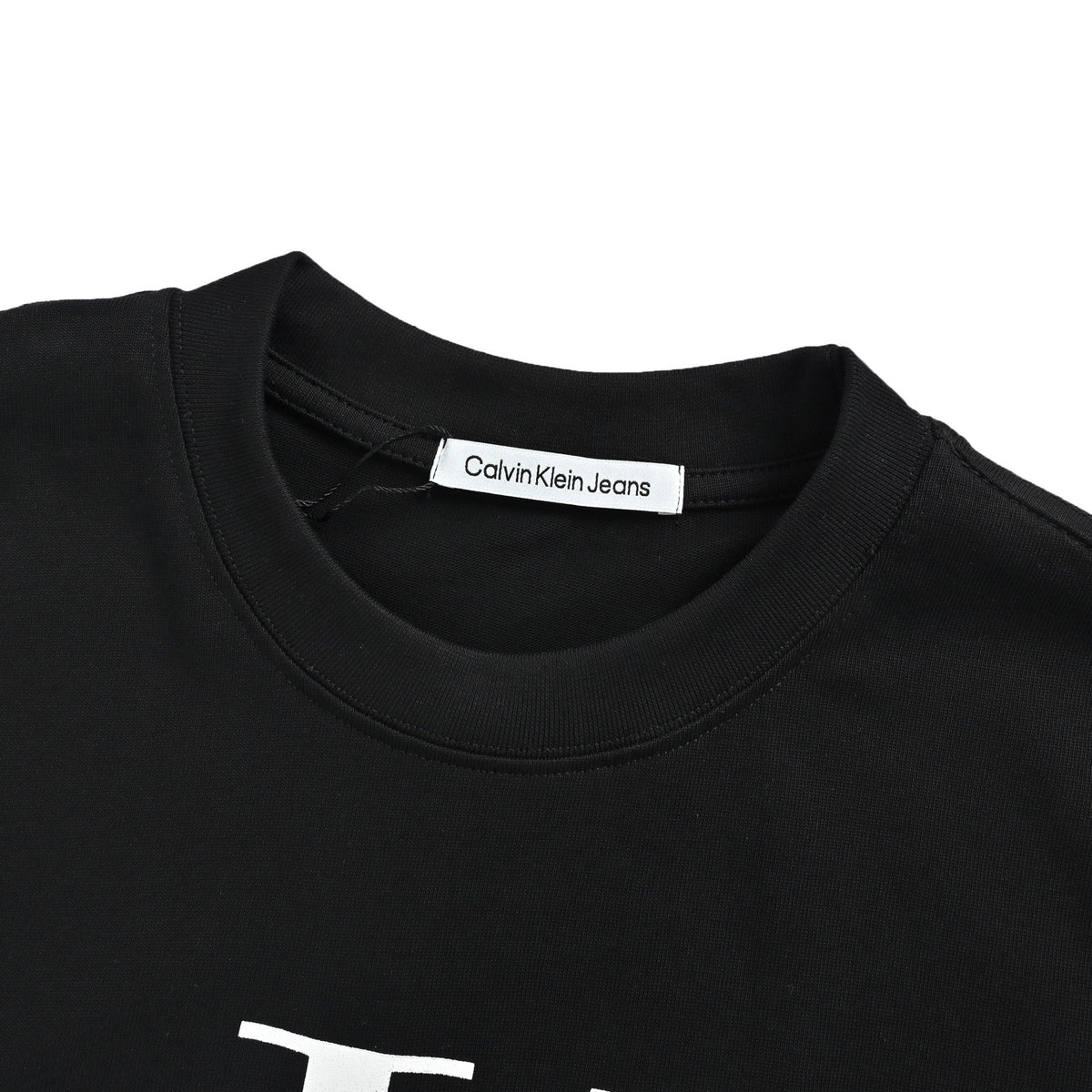Calvin KleinCK 24ss embroidered letter print round neck short sleeves