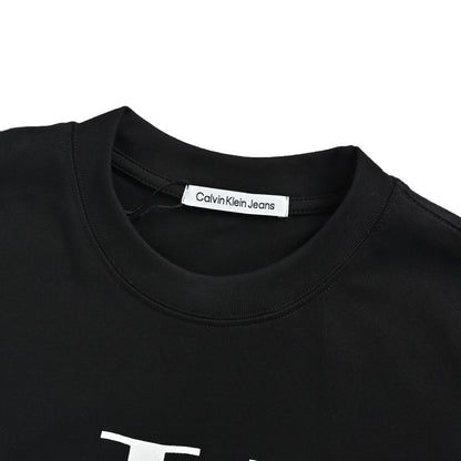 Calvin KleinCK 24ss embroidered letter print round neck short sleeves