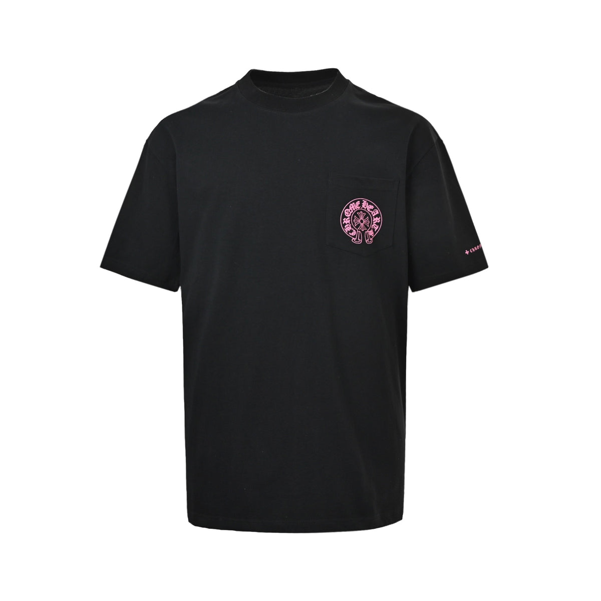 Chrome Hearts/Chrome Heart Pink Horseshoe Cross Print Short Sleeve