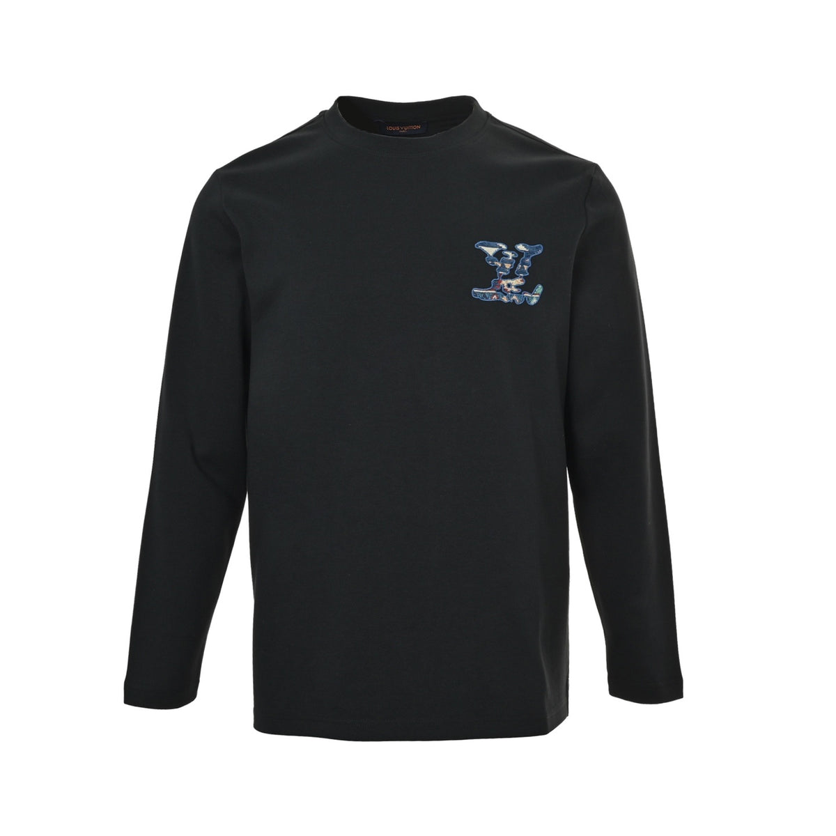 Louis Vuitton 25Fw brocade cloud embroidery long-sleeved T-shirt