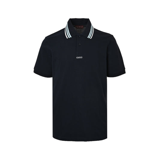 Gucci simple letter embroidered Polo short sleeves