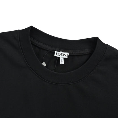 Loewe/Luoyiwei 26ss contrasting logo embroidered short sleeves
