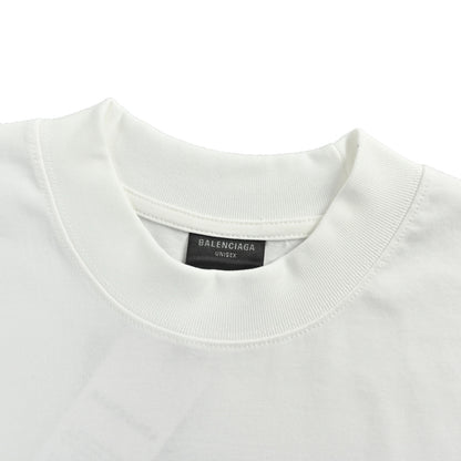 Balenciaga/Balanciaga 26ss 3M ski letter logo embroidered short sleeves