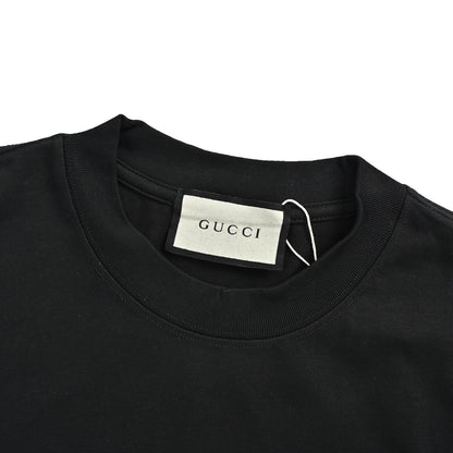 Gucci Double G blue thread embroidered short sleeves