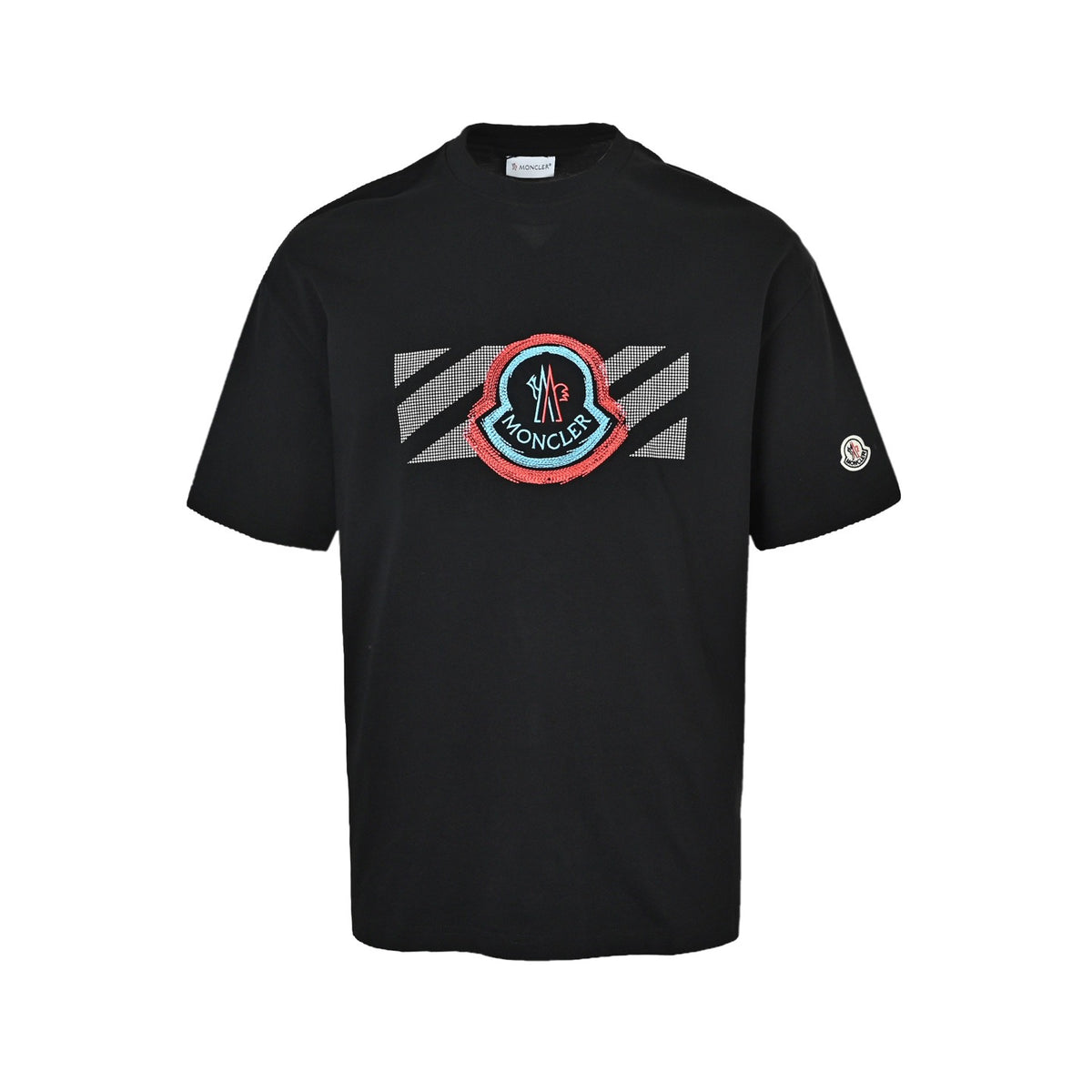 Moncler/Mask 26ss embroidered logo short sleeves
