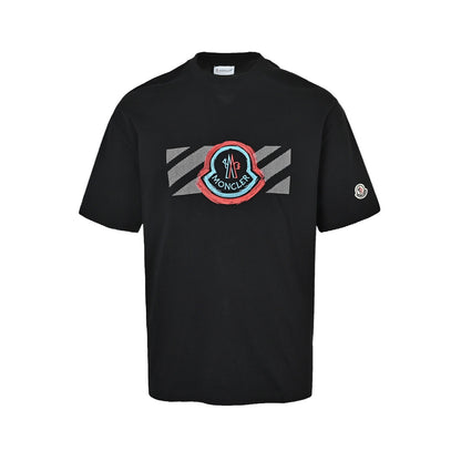 Moncler/Mask 26ss embroidered logo short sleeves