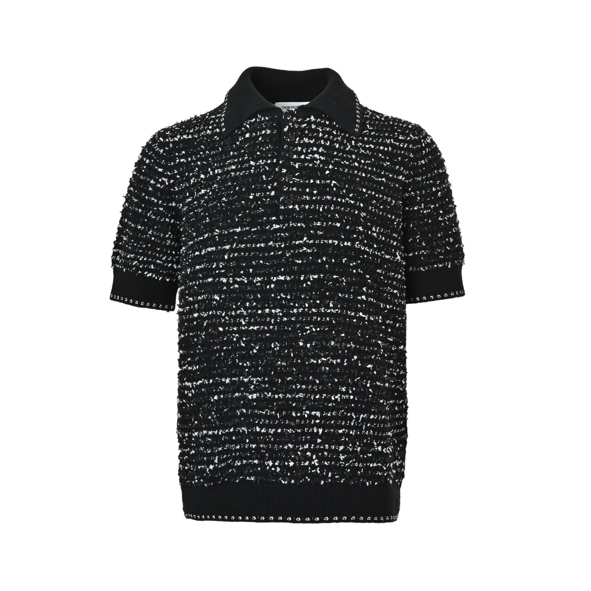 Thom Browne/Thom Brown tweed jacquard Polo short sleeves