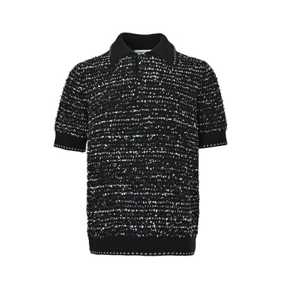 Thom Browne/Thom Brown tweed jacquard Polo short sleeves