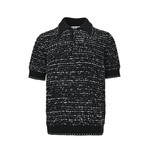 Thom Browne/Thom Brown tweed jacquard Polo short sleeves