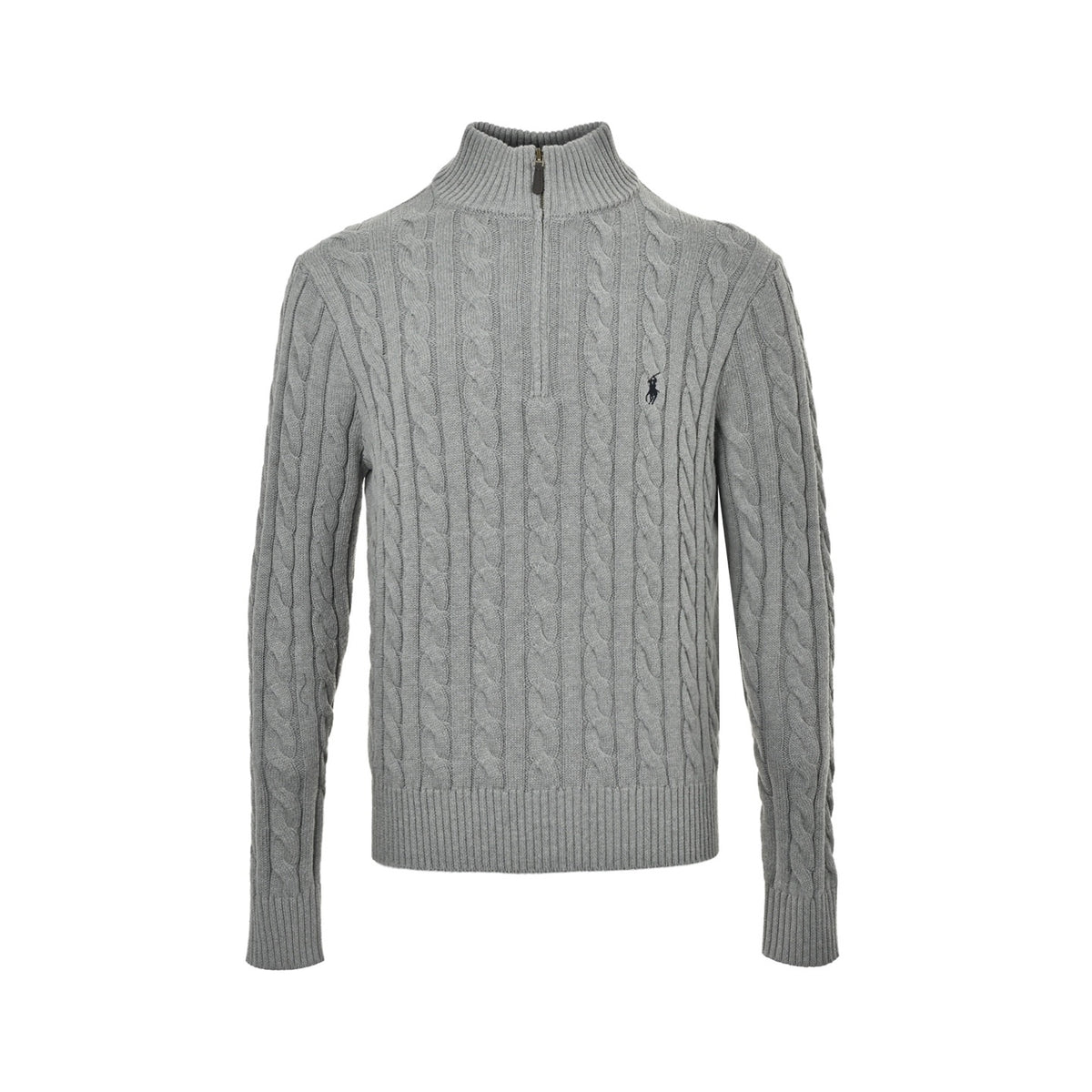 Ralph Lauren thick-knit cable half-zip sweater