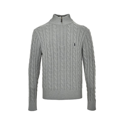 Ralph Lauren thick-knit cable half-zip sweater