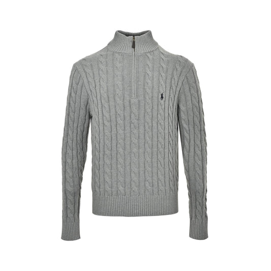 Ralph Lauren thick-knit cable half-zip sweater