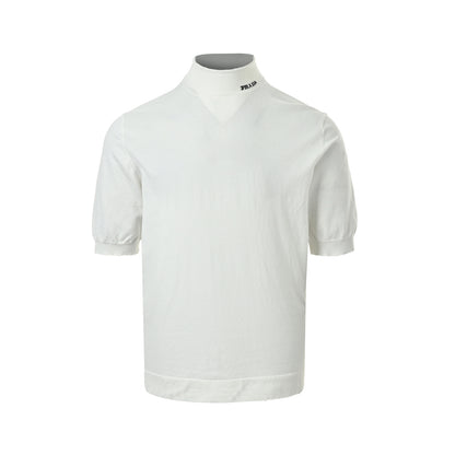 Prada sleeves letter jacquard knitted short sleeves
