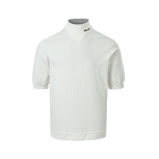Prada sleeves letter jacquard knitted short sleeves
