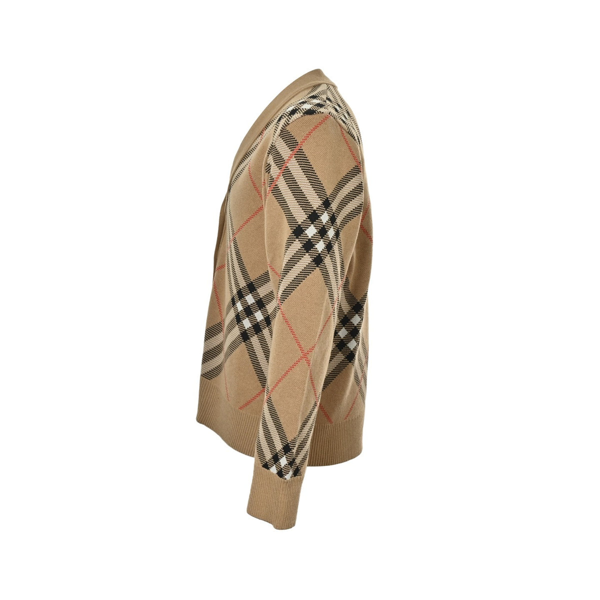 Burberry 24Fw twill knitted cardigan sweater