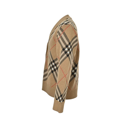 Burberry 24Fw twill knitted cardigan sweater