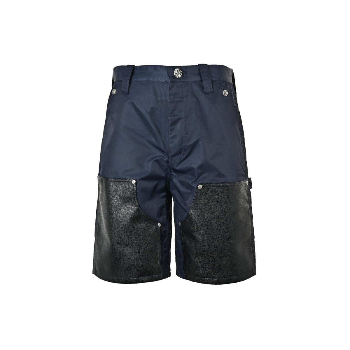 Chrome Hearts/Chrome Heart 24Fw patchwork leather logging shorts