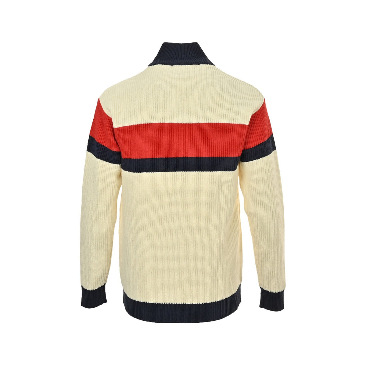 Gucci 25Fw contrast striped zipper knitted jacket