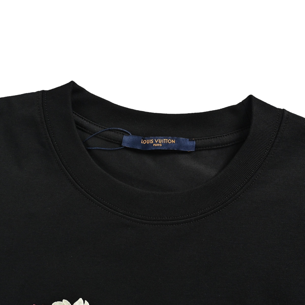 LouisVuitton/Louis Vuitton 26ss cherry blossom embroidered LV logo short sleeves