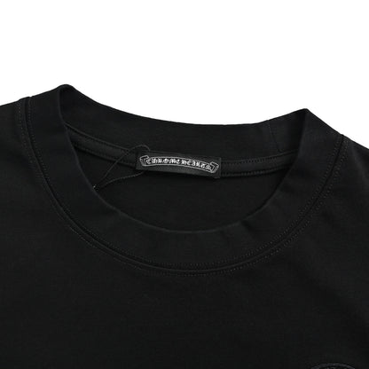 Chrome Hearts/Chrome Heart horizontal Sanskrit scroll embroidered short sleeves
