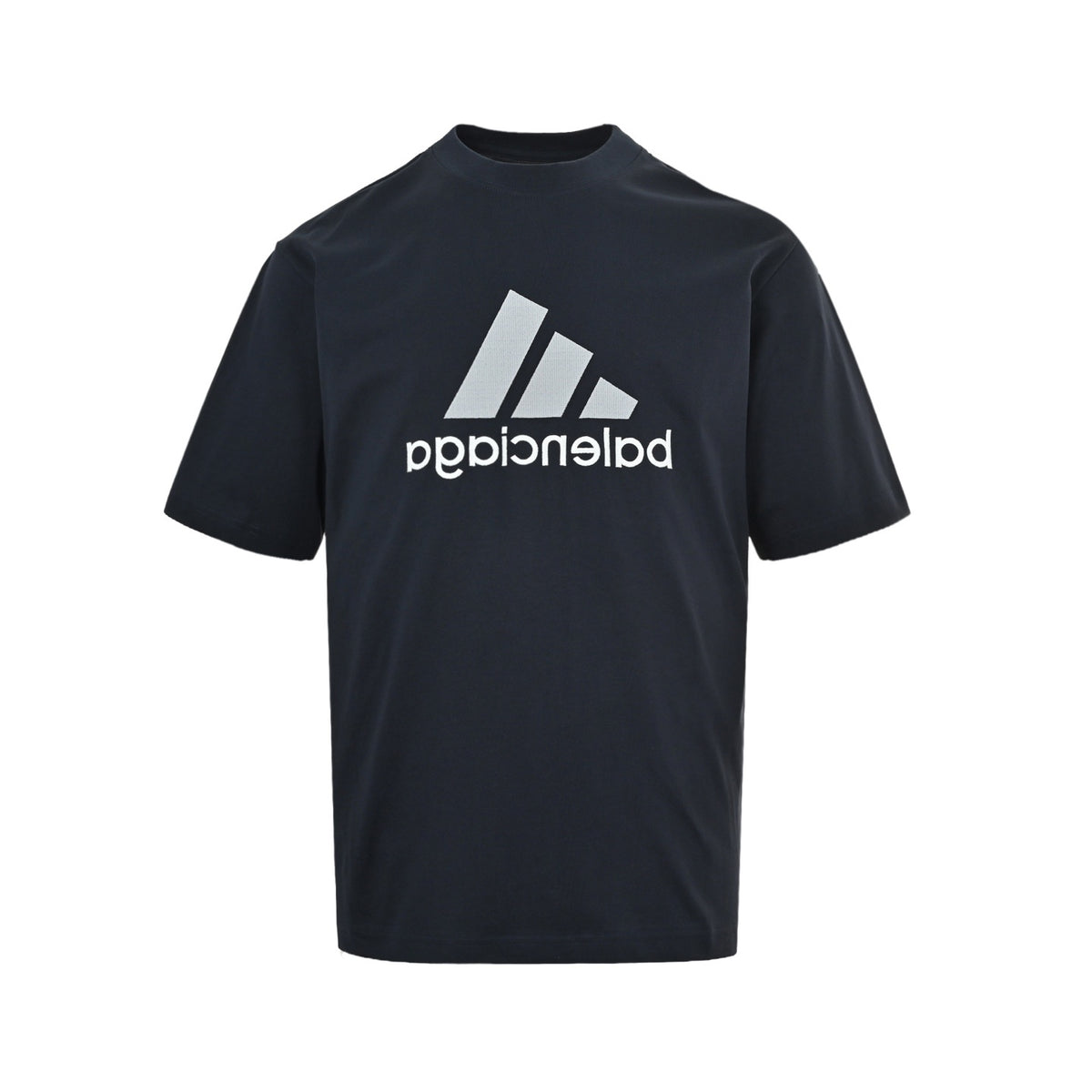 Balenciaga Adidas mirrored logo embroidered short sleeve