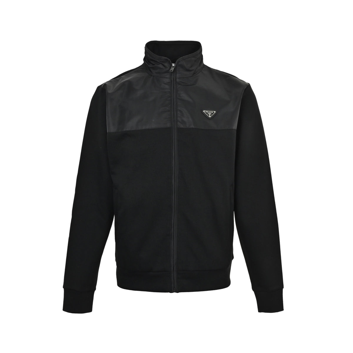 Prada Re-Nylon nylon zipper patchwork jacket