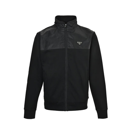 Prada Re-Nylon nylon zipper patchwork jacket