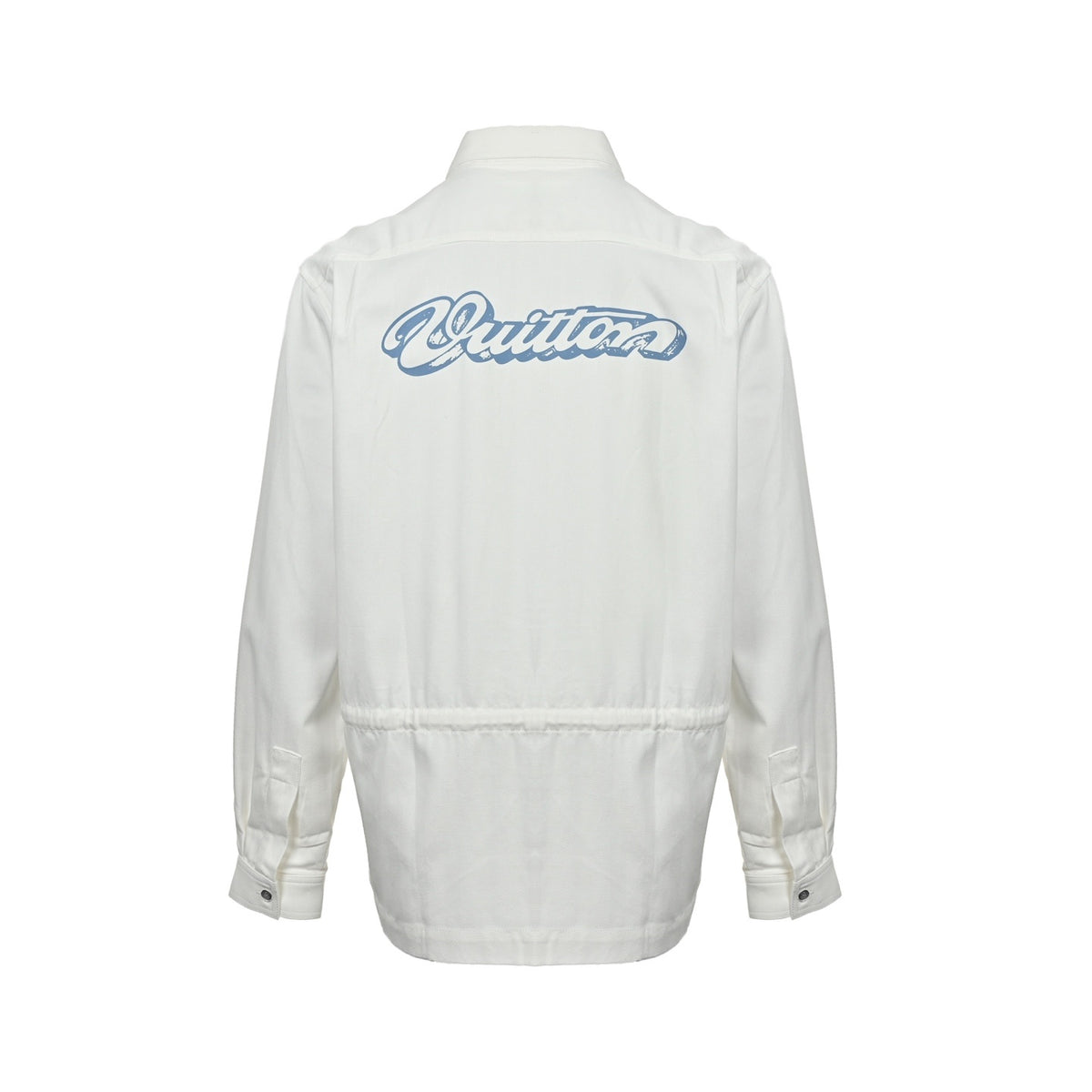 Louis Vuitton leather label printed shirt jacket