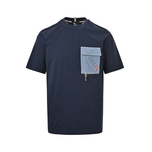 Moncler/Mask 26ss logo patch hook pocket short sleeves
