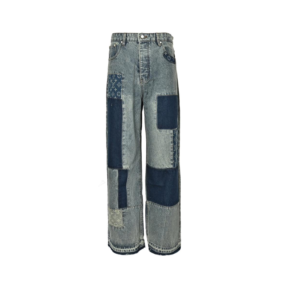 Louis Vuitton patchwork skateboard jeans
