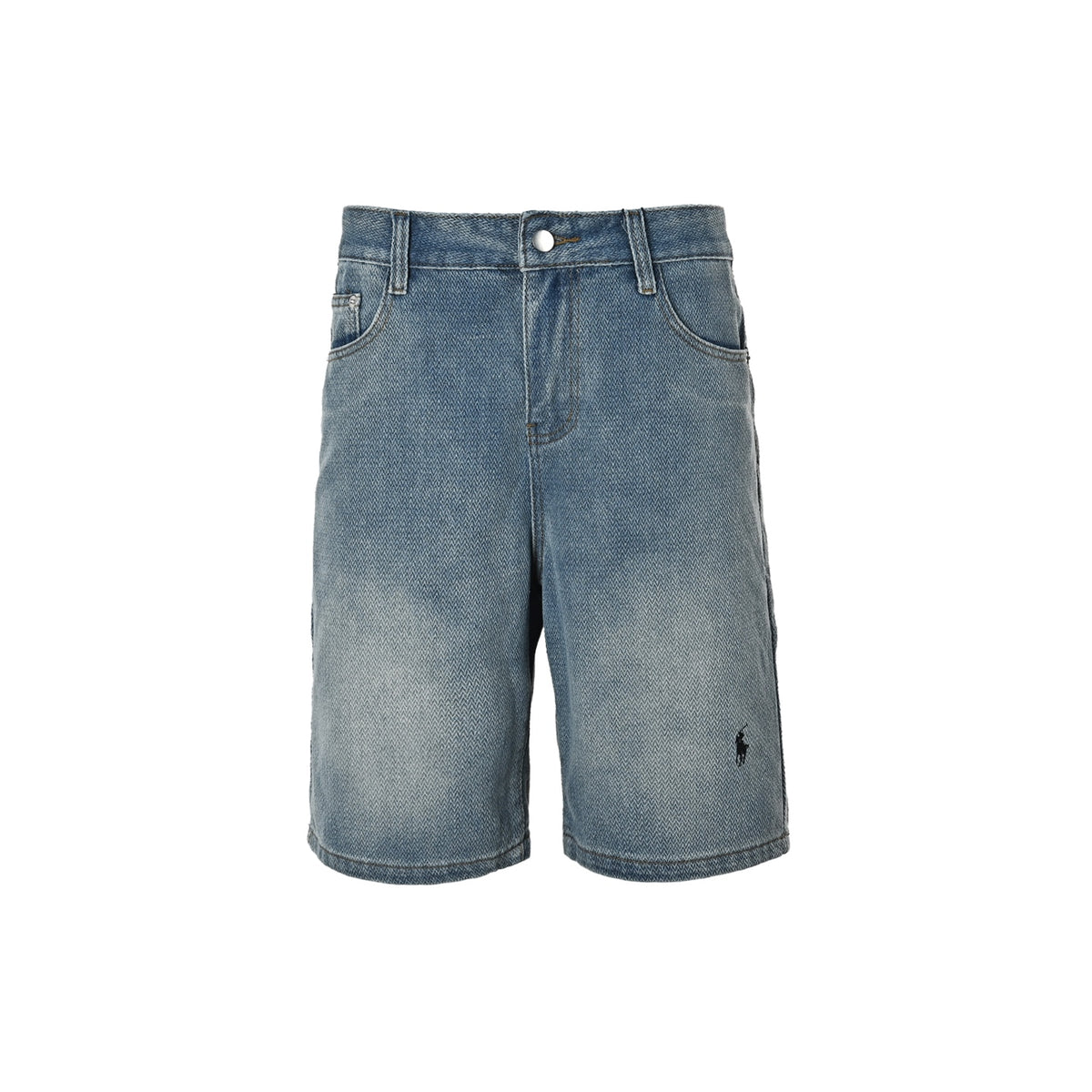 Ralph Lauren small label war horse embroidered denim shorts