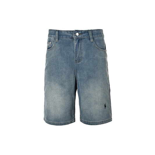 Ralph Lauren small label war horse embroidered denim shorts