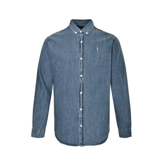 RalphLauren/Ralph Lauren pony embroidered denim shirt