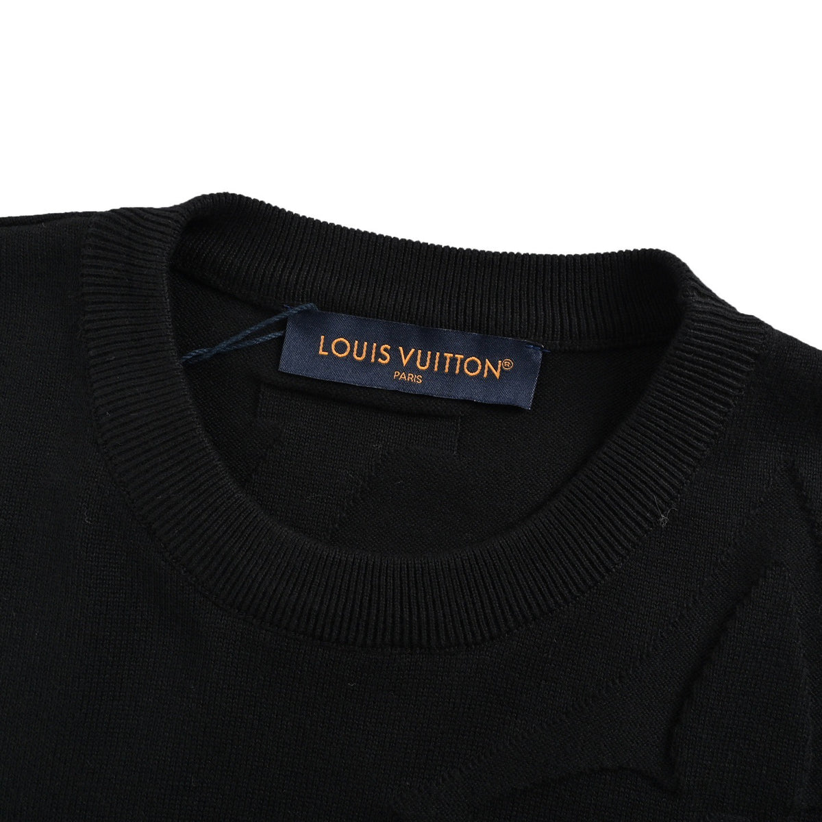 Louis Vuitton 25ss dark pattern old flower jacquard knitted short sleeves