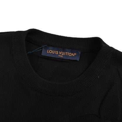 Louis Vuitton 25ss dark pattern old flower jacquard knitted short sleeves