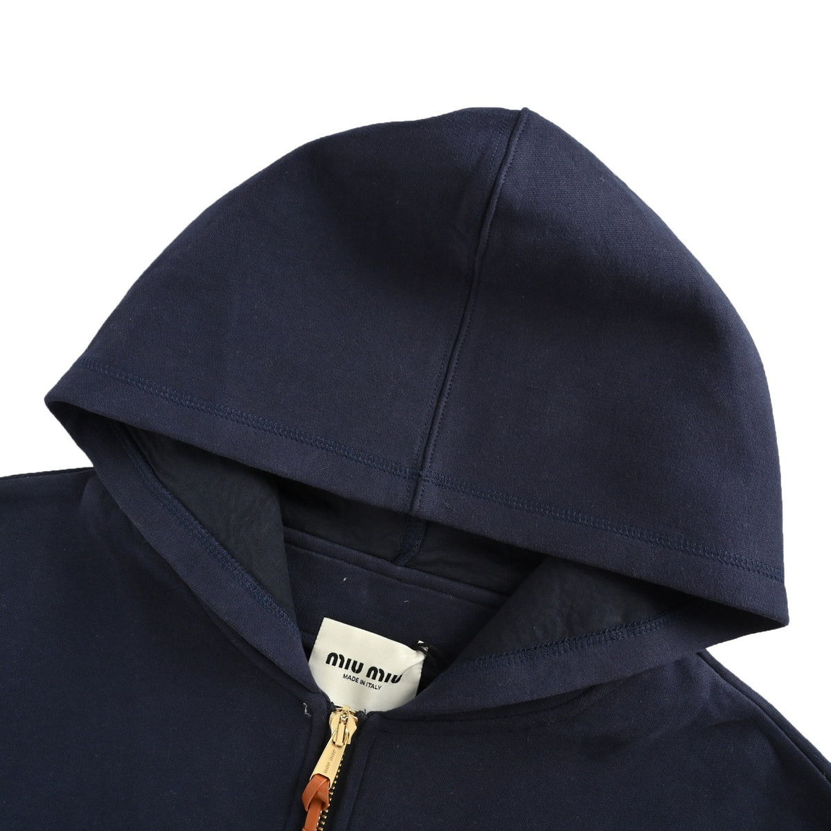 Miu Miu patchwork jersey hooded jacket