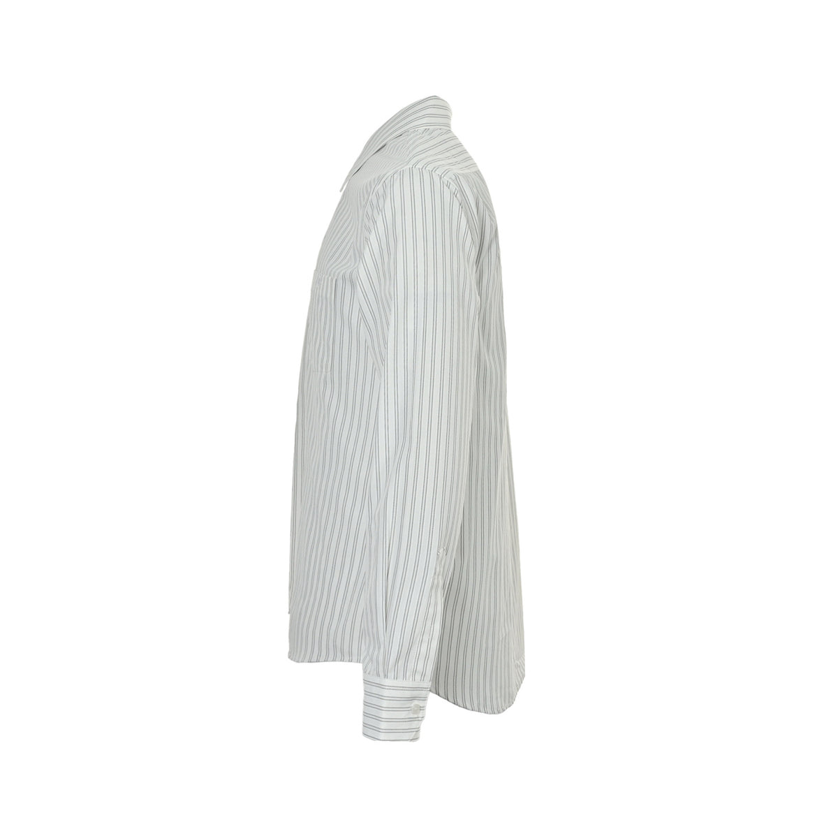 Celine Arc de Triomphe vertical stripe embroidered long-sleeved shirt