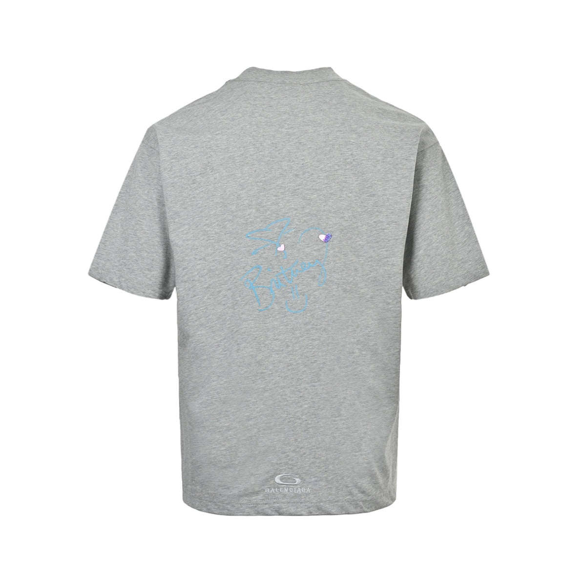 Balenciaga Britney joint printed washed short-sleeves