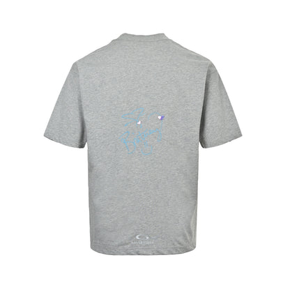 Balenciaga Britney joint printed washed short-sleeves