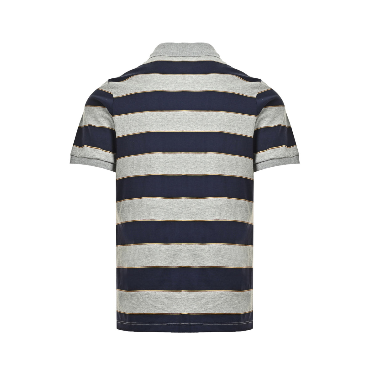Miu Miu gray and blue striped Polo short sleeves