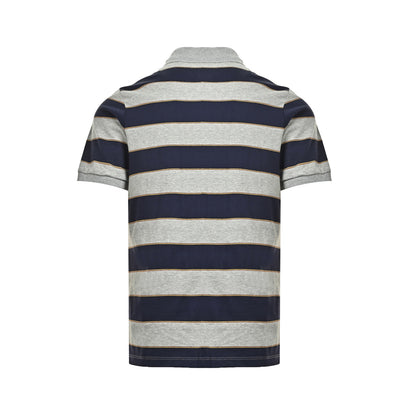 Miu Miu gray and blue striped Polo short sleeves