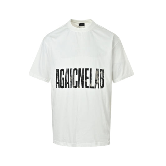 Balenciaga/Balanciaga 24ss burst pattern reverse letter print short sleeves