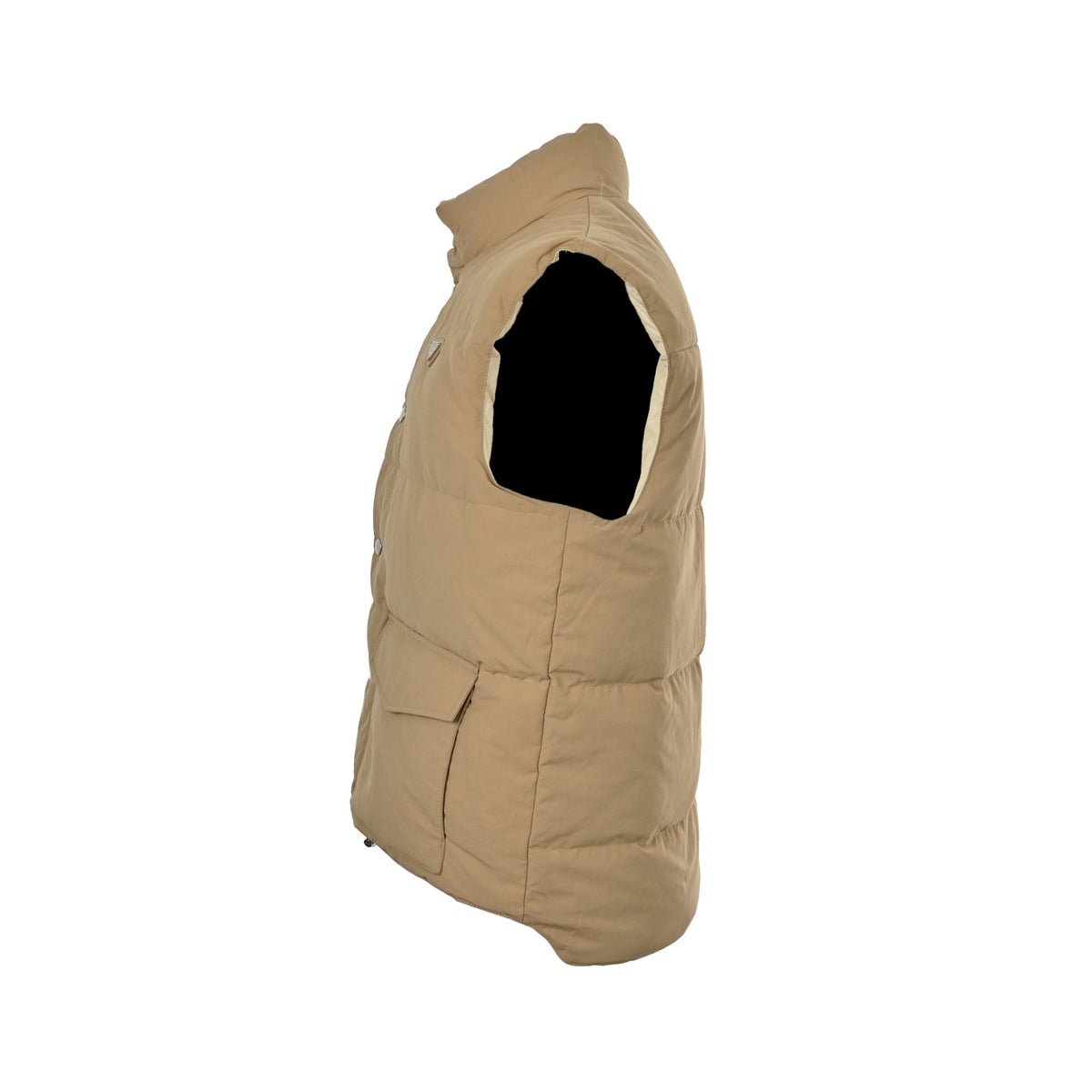 Prada triangle logo double pocket down vest