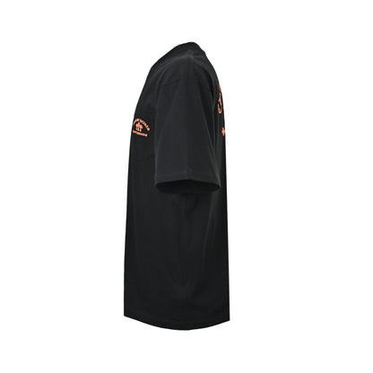 Chrome Hearts/Chrome Heart Orange Cross Print Short Sleeve