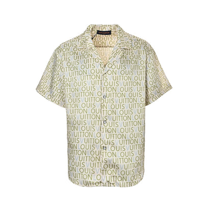 Louis Vuitton full-print letter set short-sleeved shirt