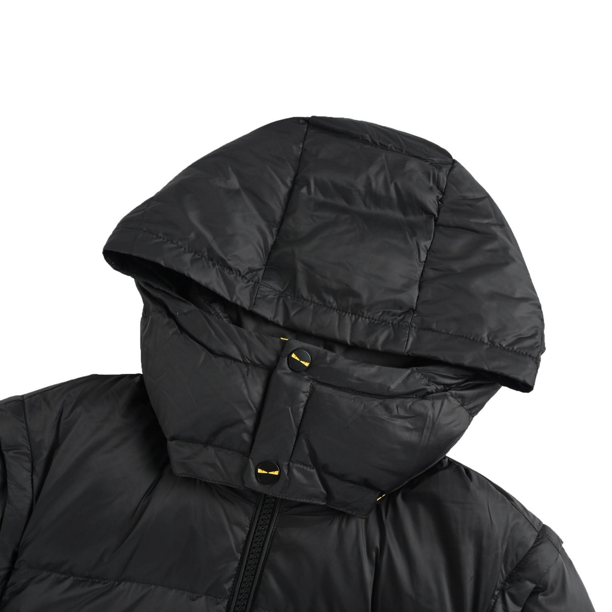 Fendi silicone Velcro arm detachable sleeve hooded down jacket