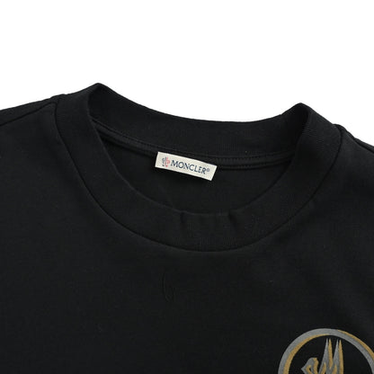 Moncler/Mask logo flocked printed short sleeves