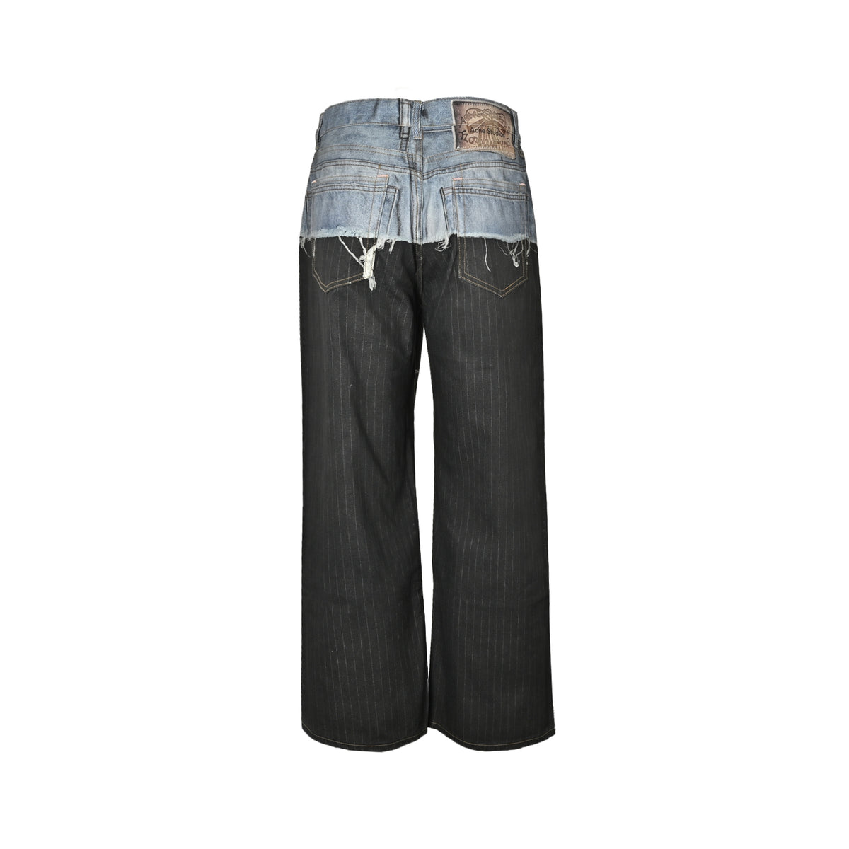 Acne Studios trompe l'oeil striped panel print jeans