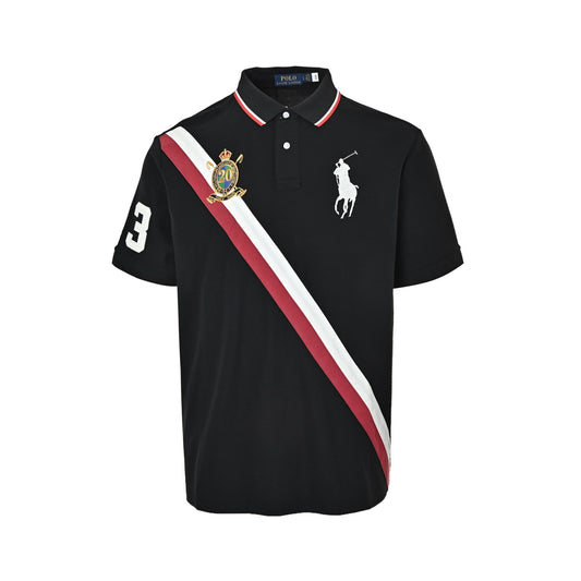 Ralph Lauren anniversary limited splicing embroidered POLO short sleeves