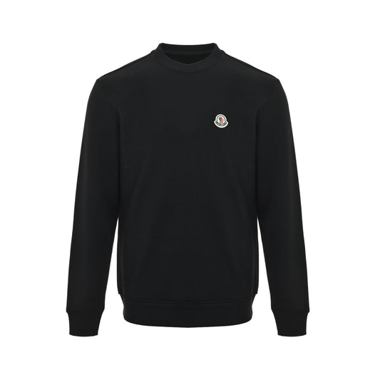 Moncler/Mask Classic Logo Velvet Round Neck Sweatshirt